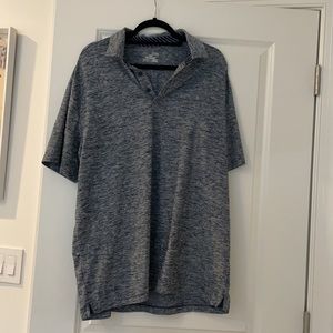 Under Armour Heat Gear Polo - Heather Dark GREY / BLUE